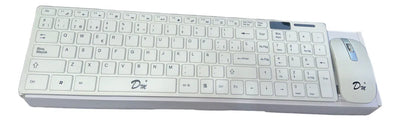 Combo Teclado Y Mouse Optico Inalámbrico Pc Mymobile K-06 Color Del Teclado Blanco