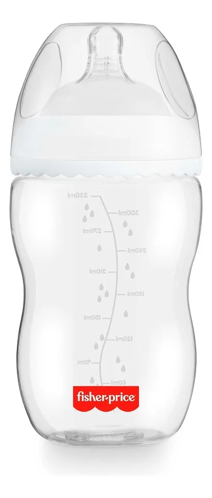 Tetero 330 Ml Blanco Fisher Price Doble Systema Anticolicos