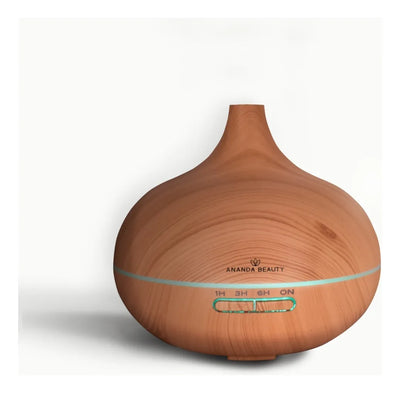 Difusor Aroma Humidificador Ananda Beauty Q-19 300ml Luz LED Marrón