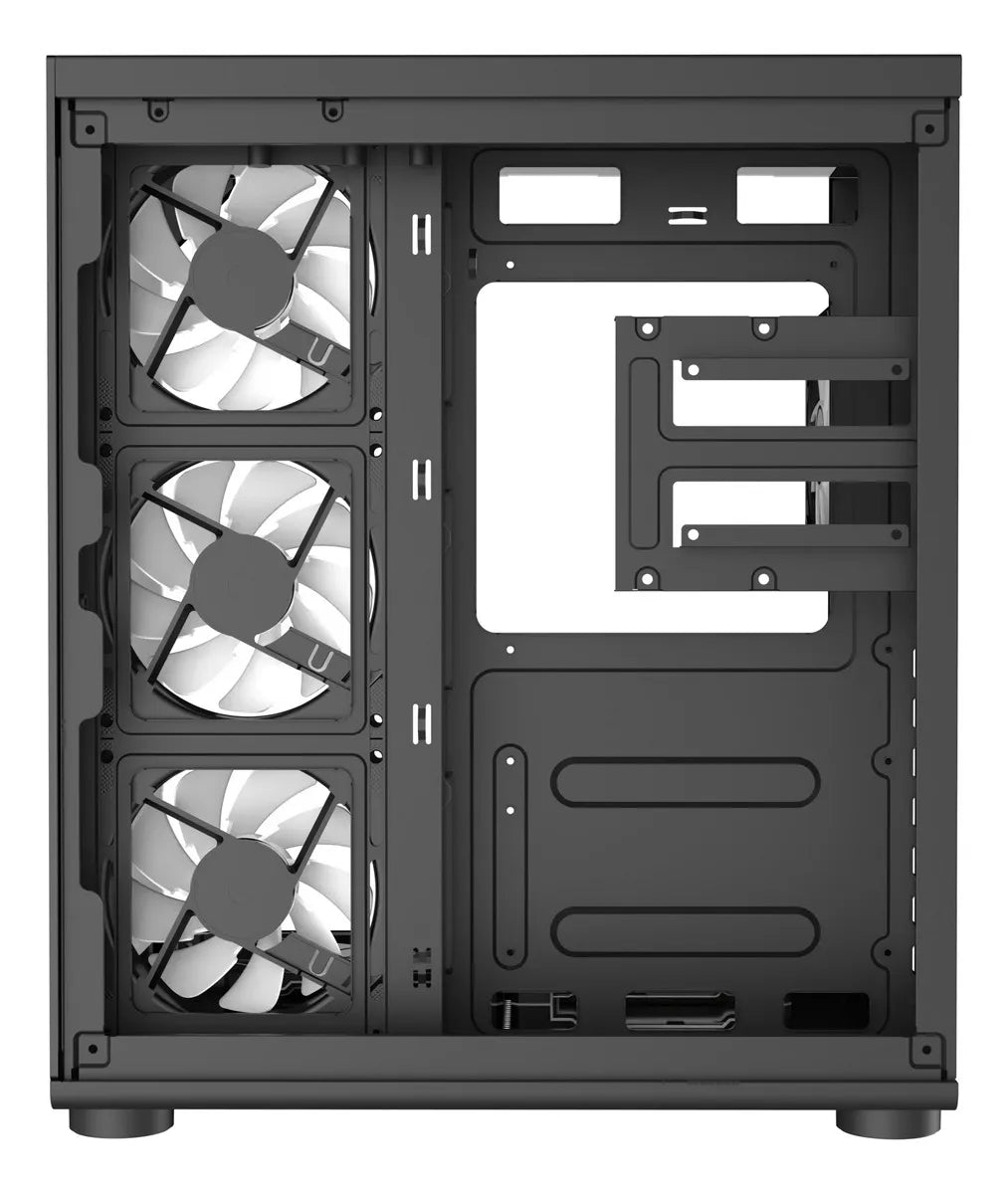 Chasis Gamer Iceberg Crystal Cube S Black 6 Fans Argb Negro