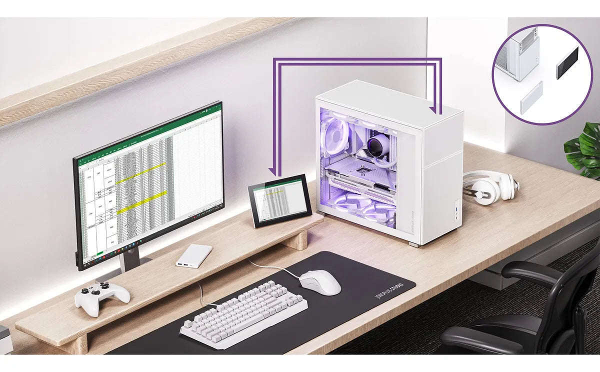 Jonsbo D41 Mesh Sc Carcasa Para Computadora Atx Con Pantalla