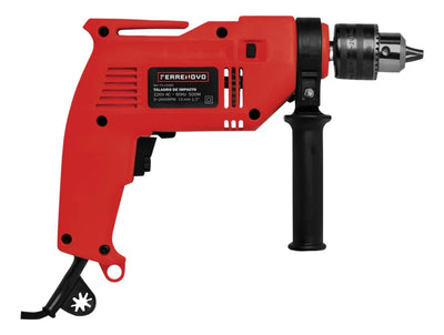 Kit Taladro De Impacto 500w + Destornillador Inalámbrico 10 - Rojo