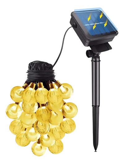 Tira Luz Led Guirnalda 30 Luces Interior Exterior Solar Luces Calida