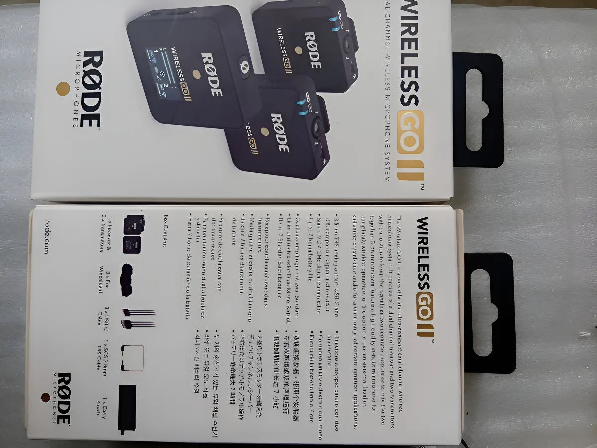 Micrófonos Rode Wireless GO II Condensador Omnidireccional color negroS