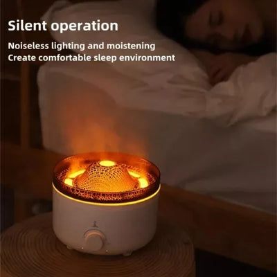Humificador Difusor De Aromas Volcan Led 560m Esencia Color Blanco