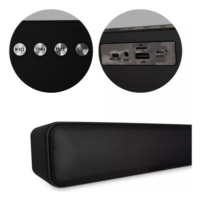 Mini Barra Sonido Inalámbrica Luces Led Audioritmicas Música Diseño