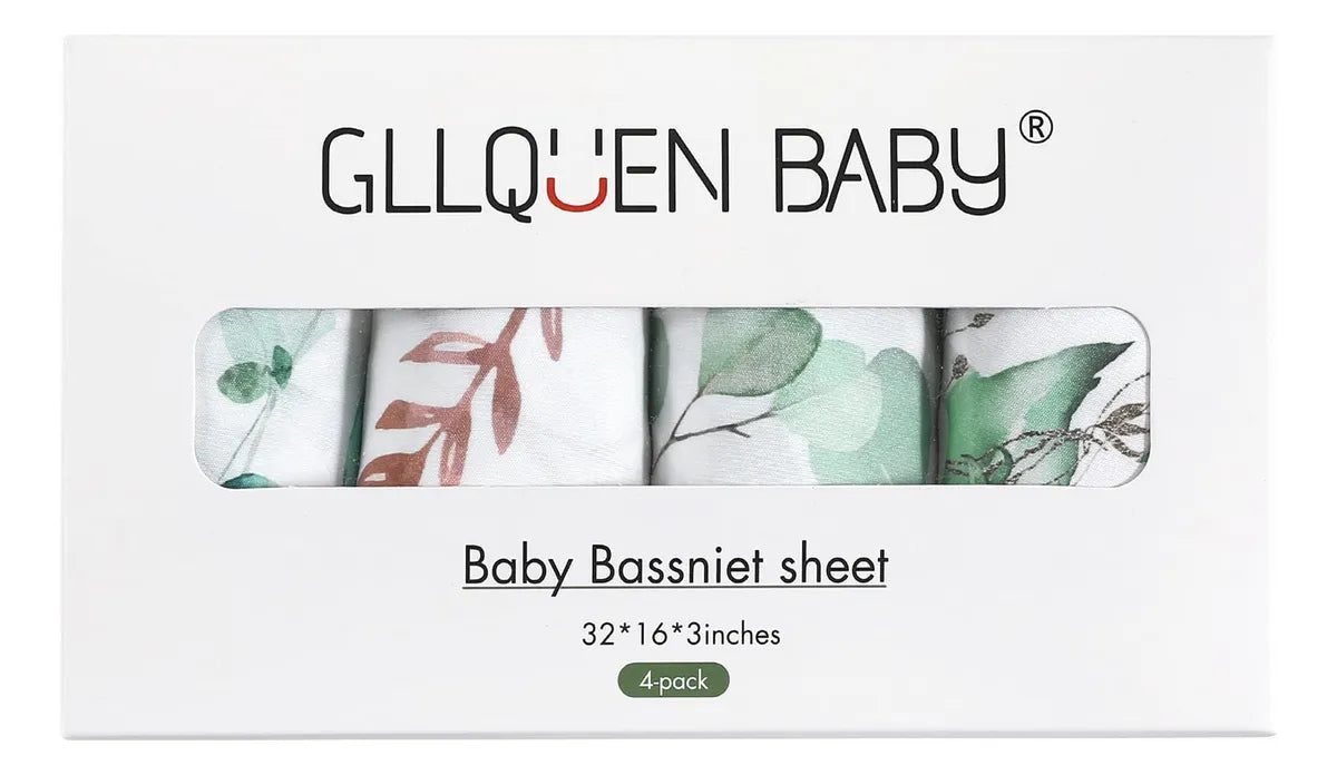 Gllquen Baby Juego De 4 Sbanas Para Moiss, Transpirables Y A