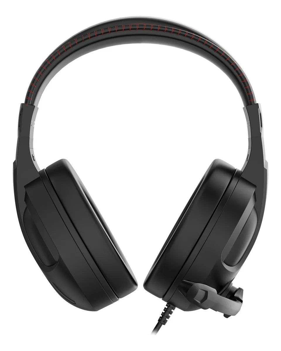 Auriculares Cronus Gamer con iluminación RGB y micrófono Redragon, color negro