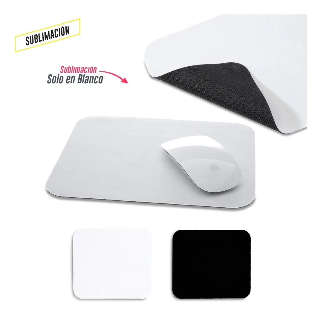 Mouse Pad Vaniat Rectangular Grosor 1,5 Mm Computadores Blanco