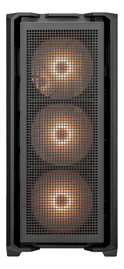 Armario para jugadores Cougar Mx600 Rgb Mesh Black Temp Glass. Completo