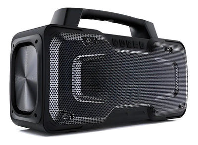Bocinas Portátil Bluetooth Bugani 80w Altavoz Subwoofer Exterior Impermeable Ipx7 Sonido Estéreo micrófono Incorporado 24h Hora de Jugar Admite Carga Phone Soporta entrada MIC AUX M118 Negro