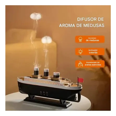 Humidificador Difusor Barco Titanic Caqui