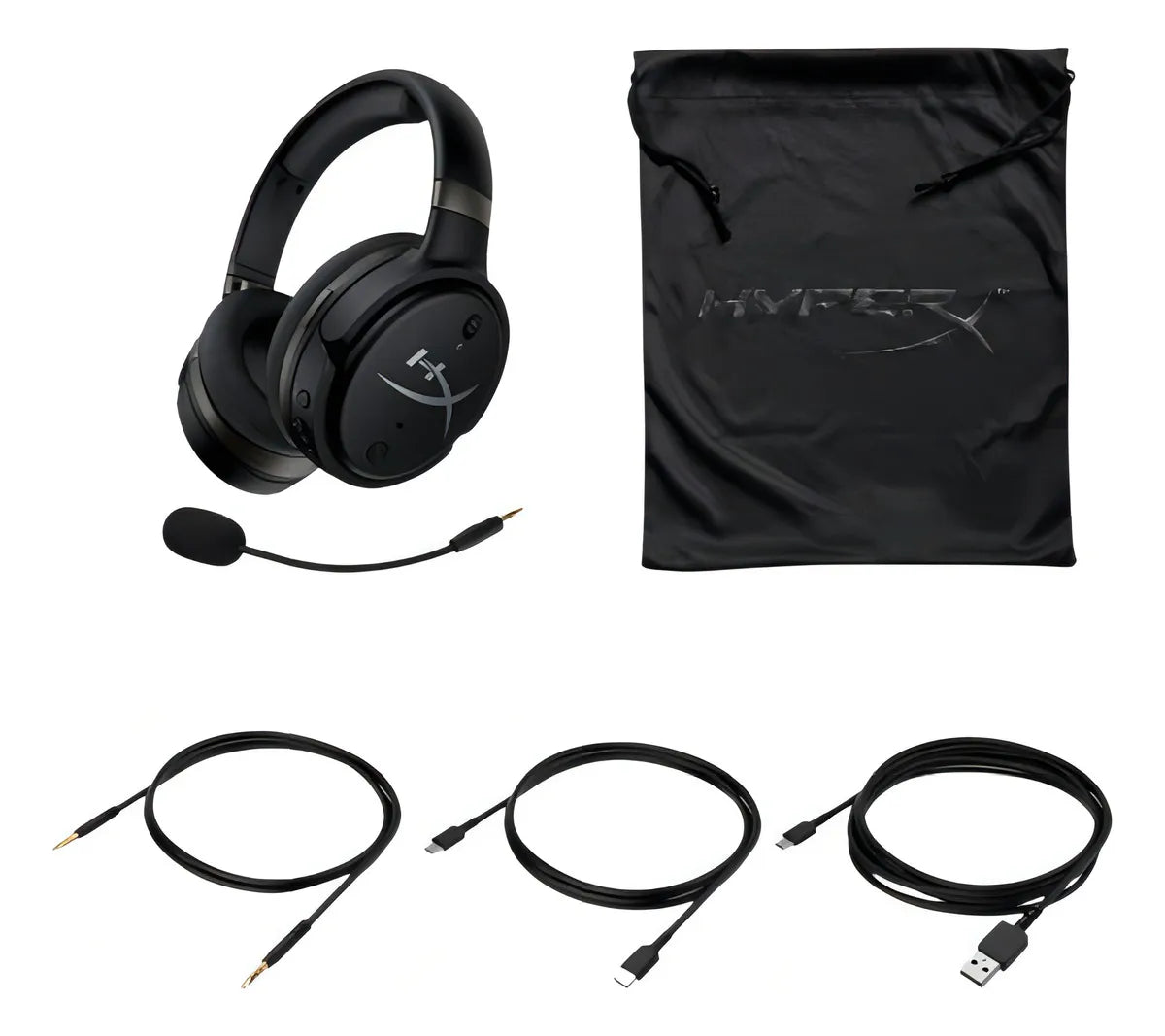 Audífonos Gaming Hyperx 4p5m2aa Cloud Orbit S Color Negro Color de la luz Sin Luz