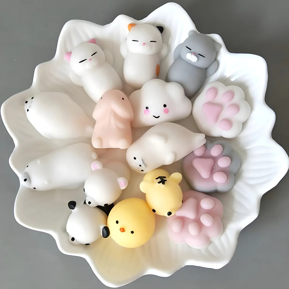 10 unidades de compresión antiestrés Squish Squishy Pets