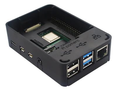 Caja O Case Para Raspberry Pi 4 B Negro Con Ventilador