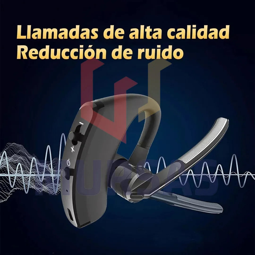 Audífono V8 Inalámbrico Negocios Conductor Larga Duración Negro