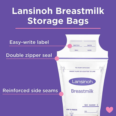 Bolsas Lansinoh Para Almacenar Leche Materna Caja X100