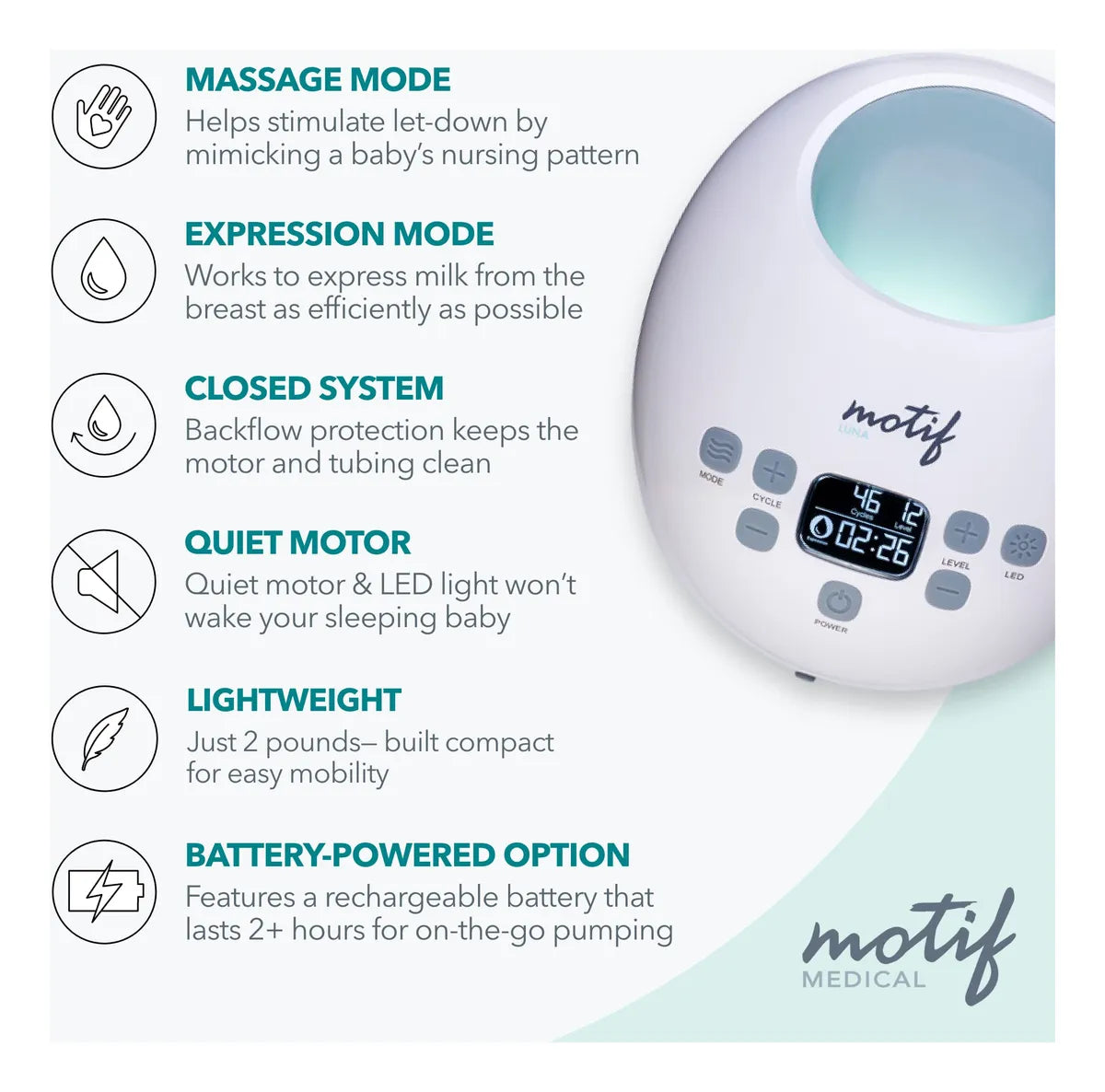 Motif Medical Extractores De Leche Luna
