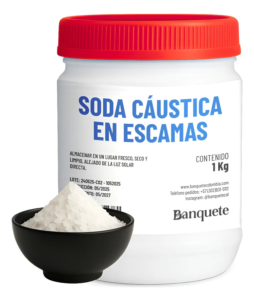 Soda Caustica 1kg Tarro
