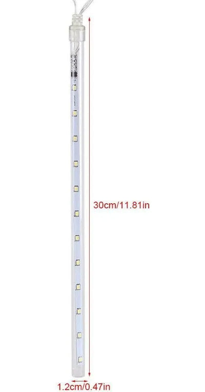 Extensión 8 Tubos Lhcer 30cm Con 24 Luces Navideñas Led