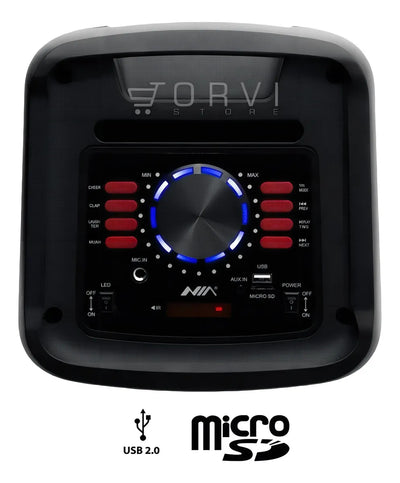 Cabina De Sonido Recargable Parlante 15000w Micrófono/ctrol