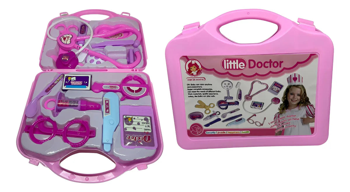 Maletín Médico Best Doctor Doctor Set Rosa Juego de Rol 14 Piezas