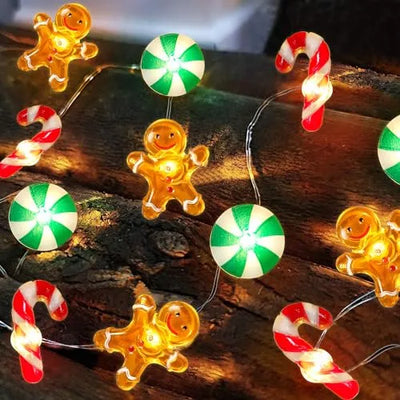Luces Navideñas Led 10 Ft Decoraciones Hombre De Jengibre