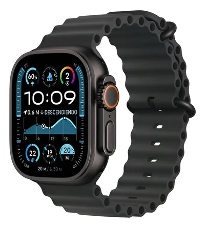 Smartwatch Ultra Display De 1.99 Con Correa De Gel Silicona Negro Negro