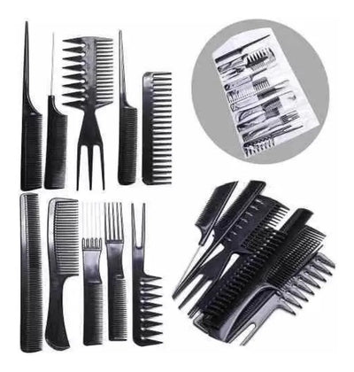 Kit Juego Set Peinillas Peluqueria 10 Unidades