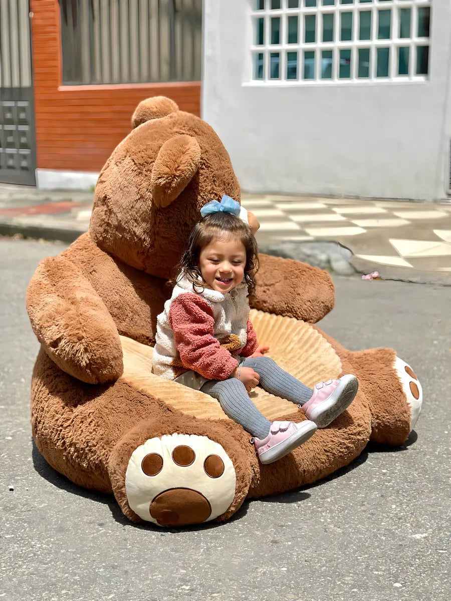 Puff Silla Peluche Oso Gigante 100x90cm