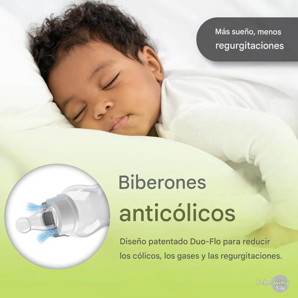Biberon Tetero Anti Colicos Para Bebe Silicona Kit 8 Avima Blanco Con Letras