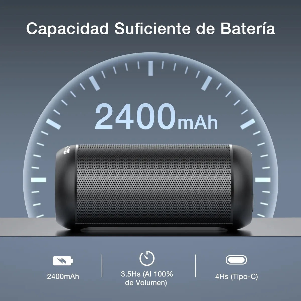 Parlante 1hora Boc242r - Sonido Potente Y Compacto Negro