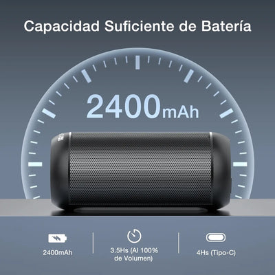 Parlante 1hora Boc242r - Sonido Potente Y Compacto Negro
