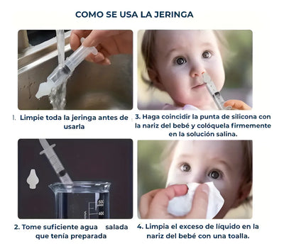 Aspirador Nasal Suave Seguro De Silicona Para Bebés Y Niños Color Azul