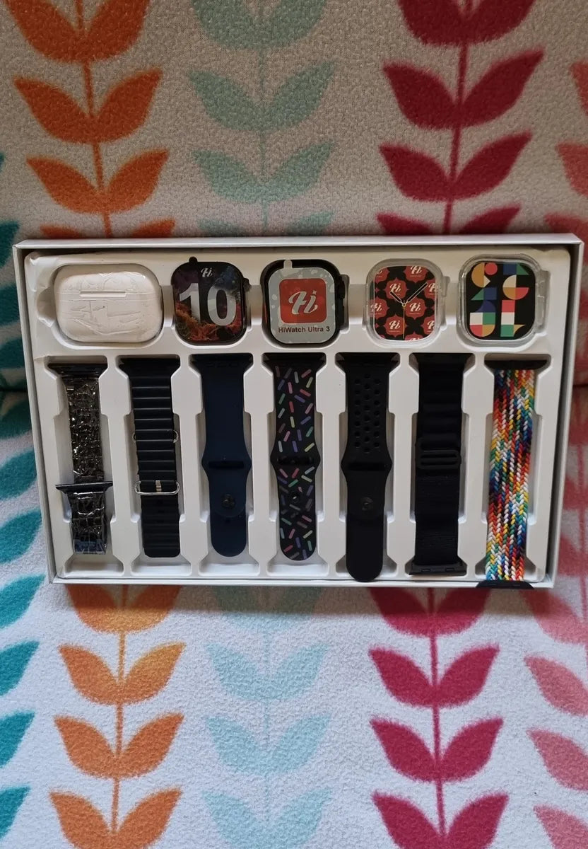 Combo Smartwacth I60 Siut Max Dos Relojes Blanco Milanés Multicolor Negro