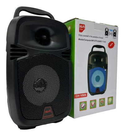 Mini Cabina Bluetooth Avcrowns V906 Parlante De 4 Bateria Negro
