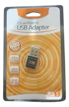 Adaptador Usb Wifi Dual Band 2.4 5 Ghz 600 Mbps 5g