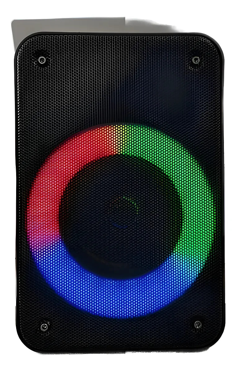 Parlante Sonido Altavoz Inalambrico Karaoke Retroiluminado Negro