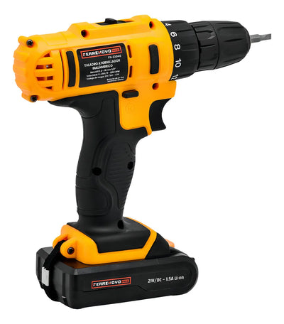 Taladro Atornillador Inalámbrico Ferrenovo Max Color Amarillo