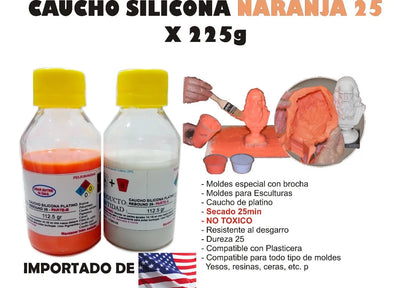 Caucho Silicona Moldes Brochable 25 Liquido X450gr Arcilla P
