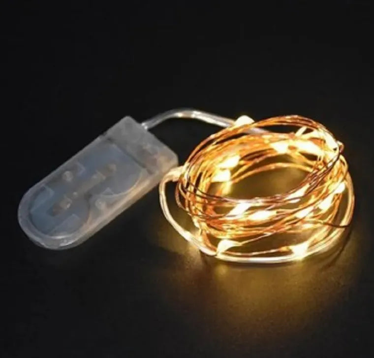 Luces Micro Led Decoración Luz Navidad Pilas Alambre Agua 3m