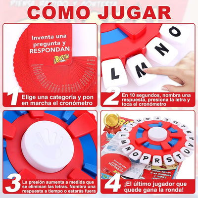 Juego De Mesa Basta Español Niños Stop Agilidad Palabras