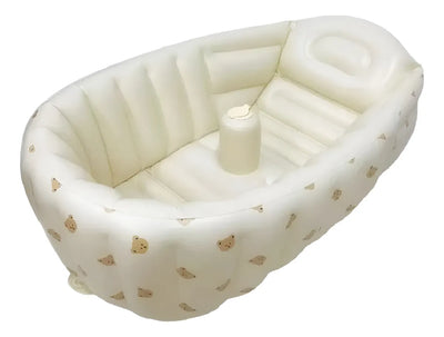 Bañera Inflable Bebé Blanco Ositos