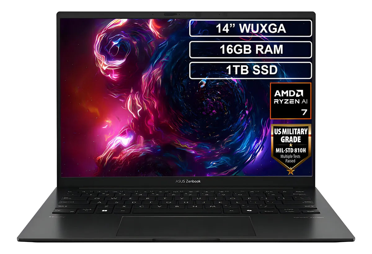 Portátil Asus Zenbook Um3406 Ryzen 7 8840hs 16gb 1tb Oled 14 Negro