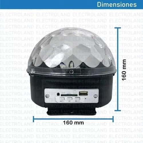 Decoración Navideña Esfera Con Luces Y Memoria Usb Proyector Multicolor