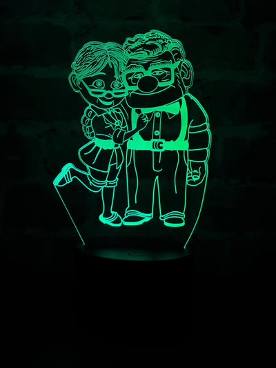 Lámpara De Noche Led Up Carl Y Ellie Decoración Regalo Negro