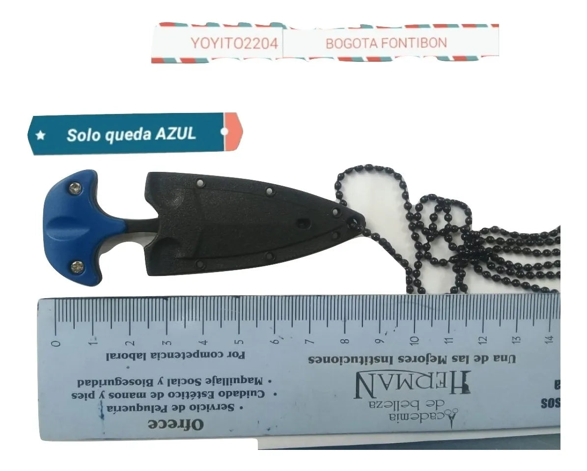 Cuchillo Tactico De Puño Mini Pua Para Camping Airsoft Caza Negro
