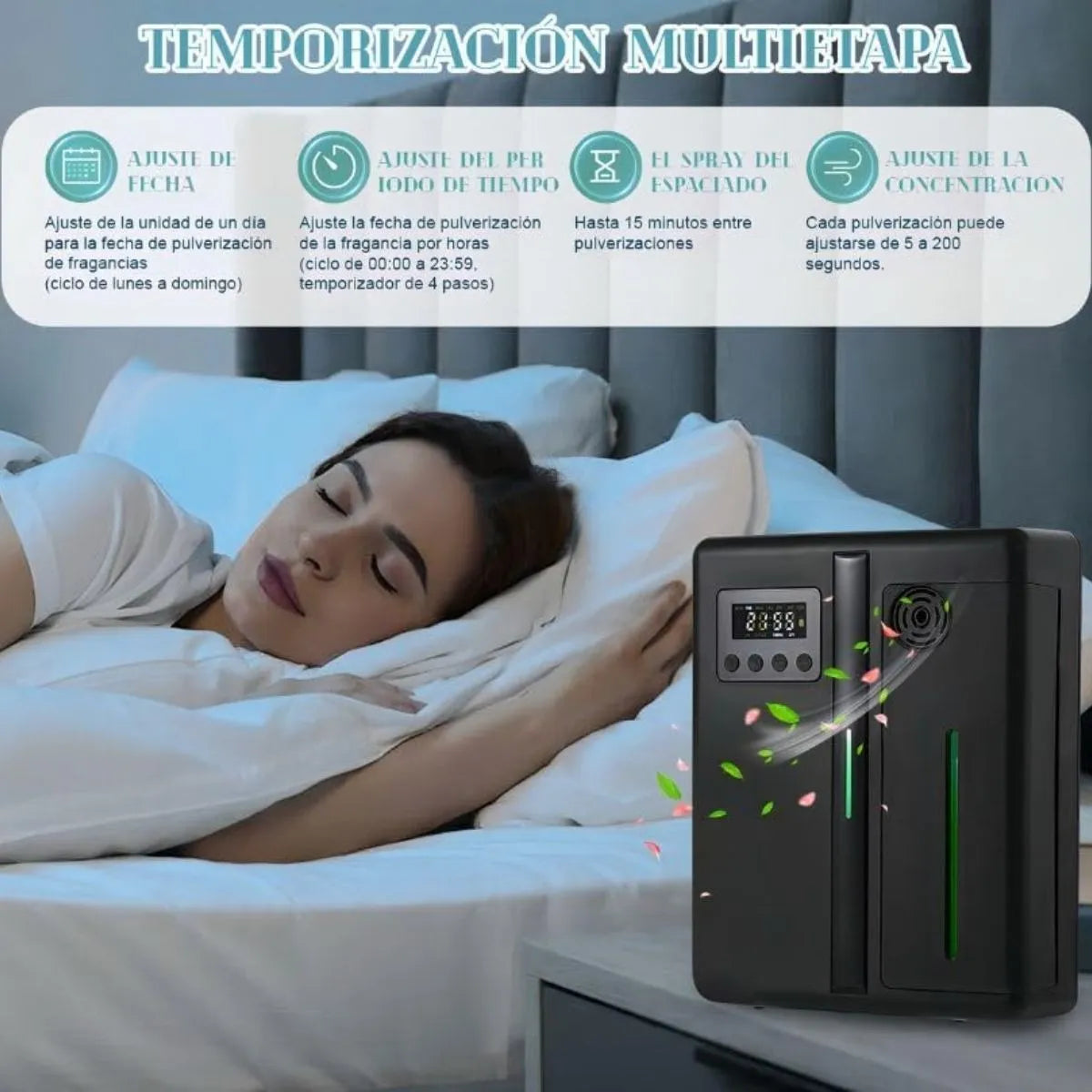 Maquina Humidificador Difusor De Aromas Bluetooth
