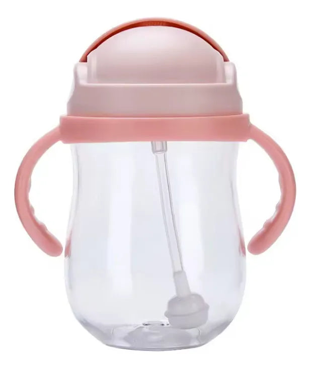 Vaso para bebés con aza Genérica vaso pitillo color Rosado