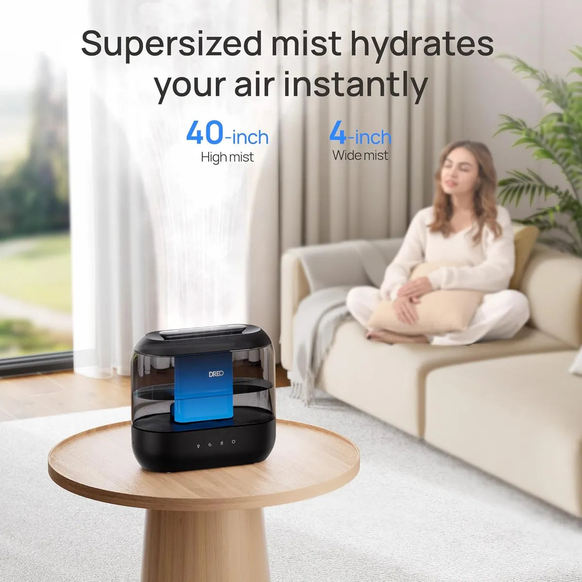 Humidificador Dreo 4l Ultra Silencioso, 36 Horas De Humedad